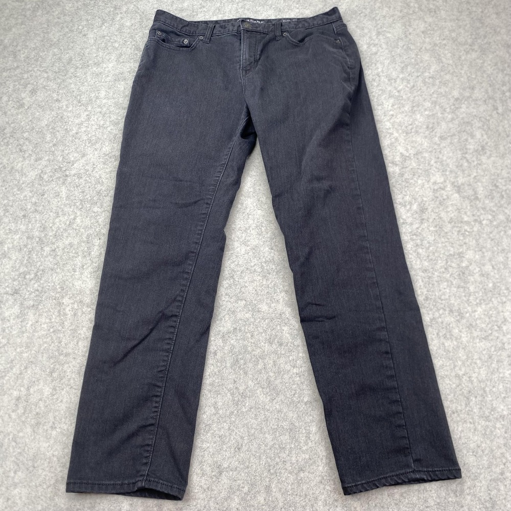 Banana Republic Travel Jeans Mens 33x30 (32x27) Gray Athletic Straight Charcoal
